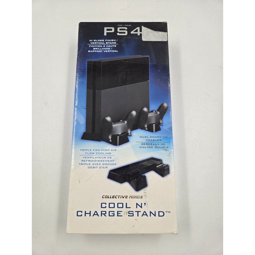 Collective Minds Cool N' Charge Stand for PS4 Vertical Cooling Fan Dual Charger